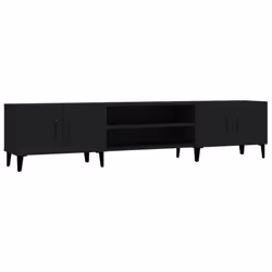 Mobile Porta TV Nero 180x31,5x40 cm in Legno Multistratocod mxl 70767