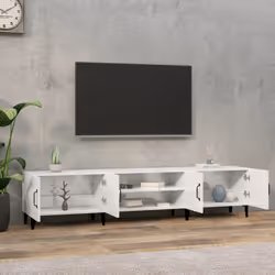 Mobile Porta TV Bianco Lucido 180x31,5x40 cm Legno Multistratocod mxl 103113 - Vista aggiuntiva 3