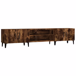 vidaXL Mobile TV Rovere Fumo 180x31,5x40 cm in Legno Multistrato - Vista aggiuntiva 2