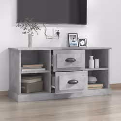 vidaXL Mobile Porta TV Grigio Cemento 99,5x35,5x48cm Legno Multistrato - Vista aggiuntiva 3