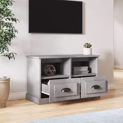 Mobile Porta TV Grigio Cemento 80x35x50 cm in Legno Multistratocod mxl 81972