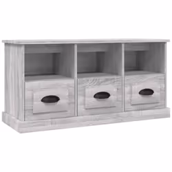 Mobile Porta TV Grigio Sonoma 100x35x50 cm in Legno Multistratocod mxl 129844 - Vista aggiuntiva 2