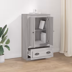vidaXL Credenza Grigio Sonoma 60x35,5x103,5 cm in Legno Multistrato - Vista aggiuntiva 3