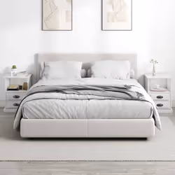 vidaXL Comodini 2 pz Bianco Lucido 43x36x60 cm - Vista aggiuntiva 3