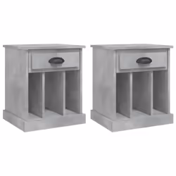 Comodini 2 pz Grigio Cemento 43x36x50 cmcod mxl 127255