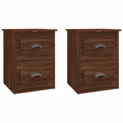 Comodini a Parete 2 pz Rovere Marrone 41,5x36x53 cmcod mxl 78961 - Vista aggiuntiva 2