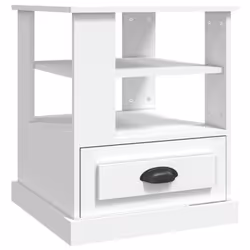 vidaXL Tavolino Bianco 50x50x60 cm in Legno Multistrato - Vista aggiuntiva 2