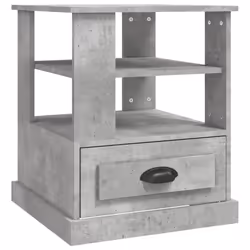 vidaXL Tavolino Grigio Cemento 50x50x60 cm in Legno Multistrato - Vista aggiuntiva 2