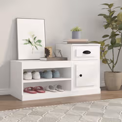 VidaXL 816416 scarpiera Bianco - Vista aggiuntiva 2