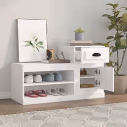 VidaXL 816416 scarpiera Bianco - Vista aggiuntiva 3
