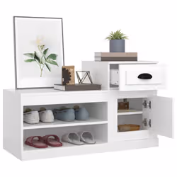 VidaXL 816416 scarpiera Bianco - Vista aggiuntiva 5