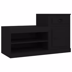 Scarpiera Nera 100x42x60 cm in Legno Multistratocod mxl 126240 - Vista aggiuntiva 2