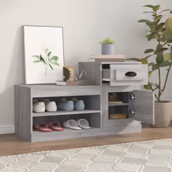 Scarpiera Grigio Sonoma 100x42x60 cm in Legno Multistratocod mxl 127116 - Vista aggiuntiva 3