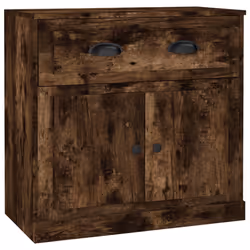 vidaXL Credenza Rovere Fumo 70x35,5x67,5 cm in Legno Multistrato - Vista aggiuntiva 2