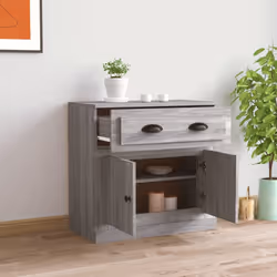 vidaXL Credenza Grigio Sonoma 70x35,5x67,5 cm in Legno Multistrato - Vista aggiuntiva 3