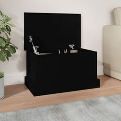 Vidaxl - Contenitore Portaoggetti Nero 50x30x28 cm Legno Multistrato 4236