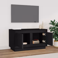 Mobile Porta TV Nero 80x35x45 cm in Legno Multistratocod mxl 97333