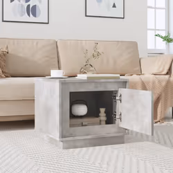 Tavolino da Salotto Grigio Cemento 51x50x44cm Legno Multistratocod mxl 105892 - Vista aggiuntiva 3