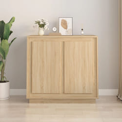 Credenza Rovere Sonoma 80x34x75 cm in Legno Multistratocod mxl 105897