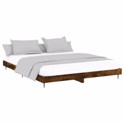 vidaXL Giroletto senza Materasso Rovere Fumo 200x200 cm in Truciolato - Vista aggiuntiva 3