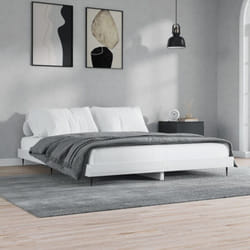 Letto adulto, Giroletto, Letto matrimonial Bianco Lucido 180x200 cm in Legno Multistrato Vidaxl
