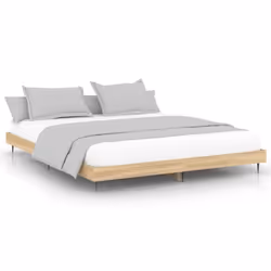 vidaXL Giroletto senza Materasso Rovere Sonoma 180x200cm in Truciolato - Vista aggiuntiva 2