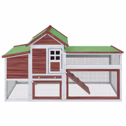 Pollaio Moka 186,5x58,5x113 cm in Legno Massello di Pinocod mxl 127596 - Vista aggiuntiva 3