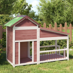 Cuccia per Cani Moka 143x60,5x109 cm in Legno Massello di Pino Vidaxl 6780