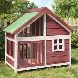Cuccia per Cani Moka 96x60,5x87 cm in Legno Massello di Pino Vidaxl 6340