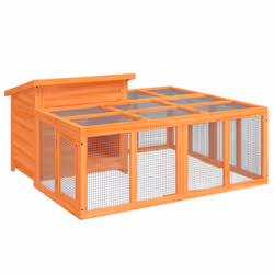 Conigliera Marrone 144x123x67,5 cm in Legno Massello di Pinocod mxl 103682 - Vista aggiuntiva 2