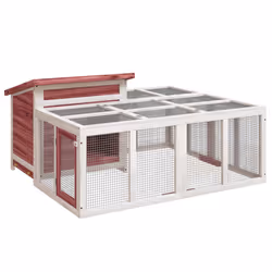 Conigliera Moka 144x123x67,5 cm in Legno Massello di Pinocod mxl 80804 - Vista aggiuntiva 2