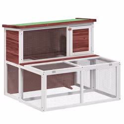 Conigliera Moka 102x90x84,5 cm in Legno Massello di Pinocod mxl 127499 - Vista aggiuntiva 2