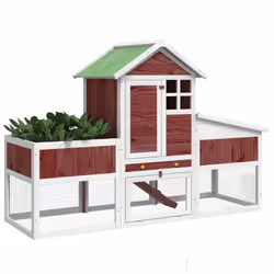 Conigliera Moka 170x63x113 cm in Legno Massello di Pinocod mxl 94368 - Vista aggiuntiva 3