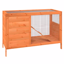 Conigliera Marrone 103x44x69,5 cm in Legno Massello di Pinocod mxl 94308 - Vista aggiuntiva 2
