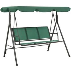 Panca a Dondolo da Giardino Verde 170 cm Textilene e Acciaio Vidaxl 91556