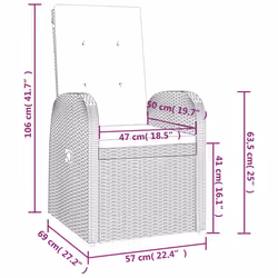 VidaXL 3157655 set mobili da esterno - Vista aggiuntiva 6