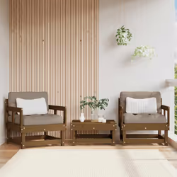 Queste sedie da giardino in legno, che si distinguono per il design a doghe e i cuscini morbidi, saranno un ottimo complement ...