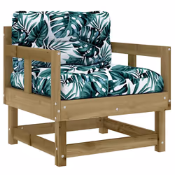 Sedie da Giardino con Cuscini 2 pz in Legno Impregnato di Pinocod mxl 128726 - Vista aggiuntiva 3