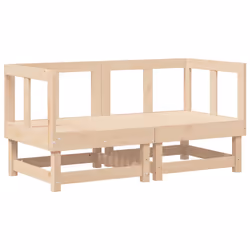 Divani Angolari con Cuscini 2 pz in Legno Massello di Pinocod mxl 79033 - Vista aggiuntiva 3