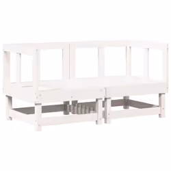 Divani Angolari con Cuscini 2 pz Legno Massello di Pino Biancocod mxl 103059 - Vista aggiuntiva 3