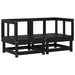 Divani Angolari con Cuscini 2 pz Legno Massello di Pino Nerocod mxl 121116