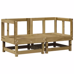 Divani Angolari con Cuscini 2 pz in Legno Impregnato di Pinocod mxl 127373 - Vista aggiuntiva 3