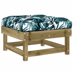 Poggiapiedi Giardino con Cuscini 2pz Legno Impregnato di Pinocod mxl 104742 - Vista aggiuntiva 3