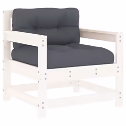 Sedie da Giardino con Cuscini 2pz Legno Massello di Pino Biancocod mxl 107124 - Vista aggiuntiva 3
