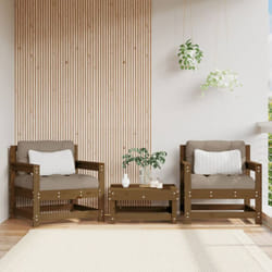 2 pz Sedie da Giardino con Cuscini, Poltrona da Giardino Legno Massello di Pino Miele Vidaxl