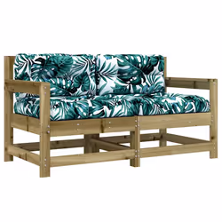 Sedie da Giardino con Cuscini 2 pz in Legno Impregnato di Pinocod mxl 107108 - Vista aggiuntiva 2