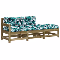 Set Divani da Giardino 3pz con Cuscini Legno Impregnato di Pinocod mxl 131076 - Vista aggiuntiva 2
