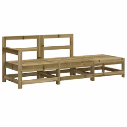 Set Divani da Giardino 3pz con Cuscini Legno Impregnato di Pinocod mxl 131076 - Vista aggiuntiva 3