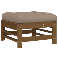 Sgabello da Giardino con Cuscino Miele Legno Massello di Pinocod mxl 79029 - Vista aggiuntiva 2
