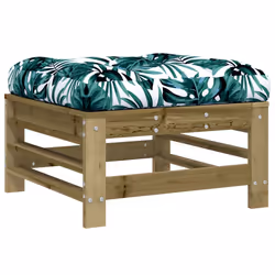 Poggiapiedi da Giardino con Cuscino in Legno Impregnato di Pinocod mxl 102975 - Vista aggiuntiva 2